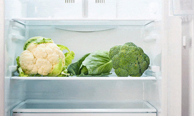 Цветная капуста в холодильнике