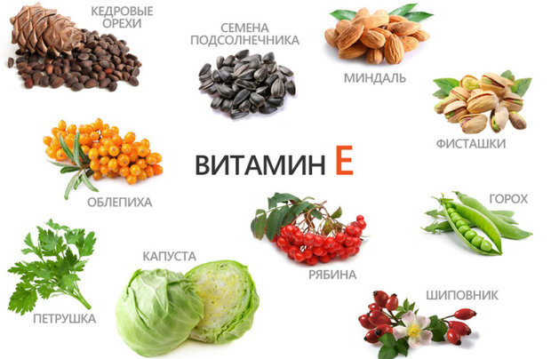 Продукты с витамином Е